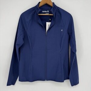 Hurley Women's Jacket Mock Neck Trial Blue‎ Depths New With Tags Size Medium